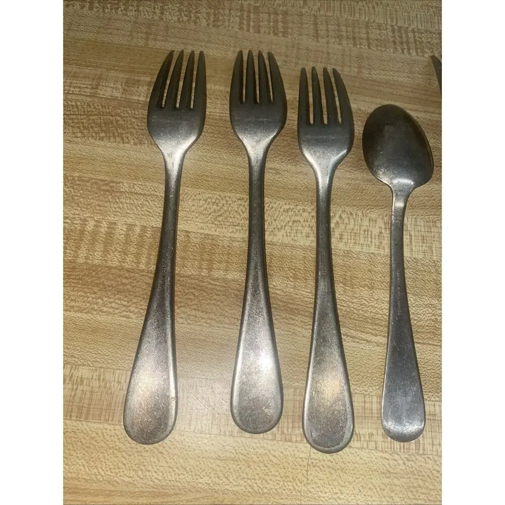 Set Of 7 Victor S. Co. A1 + Overlay Silverplate Forks & Spoon Act 1 Pattern